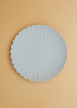 Blomsterformet grå tallerken - Medium 16 cm