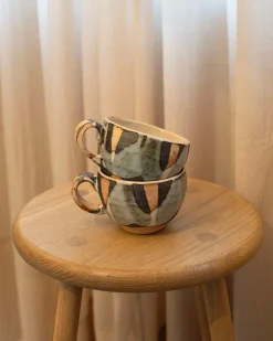 Flerfarvet cappuccino kop