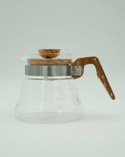Hario V60 glaskande (oliventræ)
