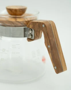 Hario V60 glaskande (oliventræ)