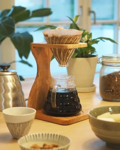 Kaffebryggersæt i oliventræ