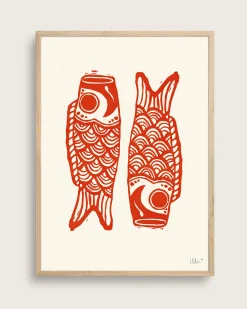 Koinobori (linoleumstryk)