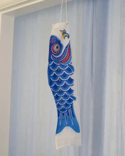 Koinobori vimpel 60 cm (blå)