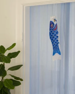 Koinobori vimpel 60 cm (blå)