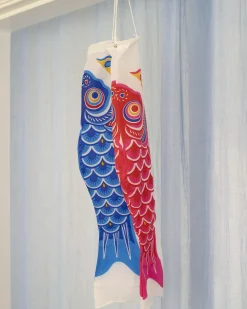Koinobori vimpel 60 cm (blå)