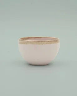 Rosa kop med brun kant