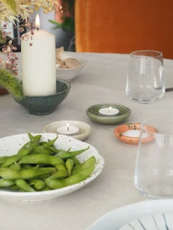 Sandfarvet soyaskål