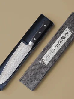 Santoku kniv | 18 cm | Sort